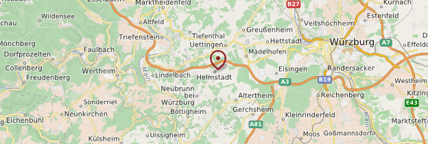 Carte Helmstadt - Allemagne