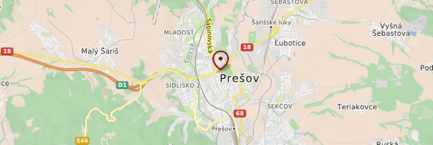 Carte Prešov - Slovaquie