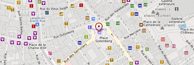 Carte Place Gutenberg - Strasbourg