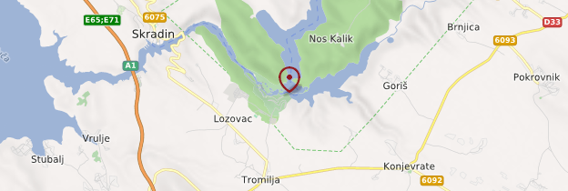 Carte Parc national de Krka - Croatie