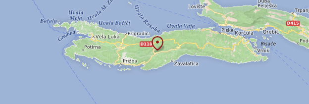 Carte Île de Korčula - Croatie
