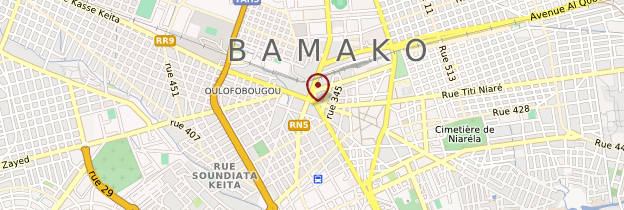 Carte Gare routière de Bamako - Mali