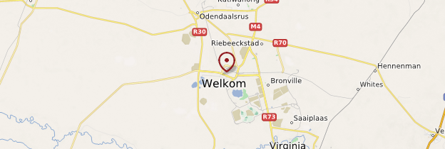 Carte Welkom - Afrique du Sud