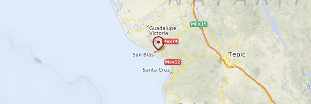 Carte San Blas - Mexique