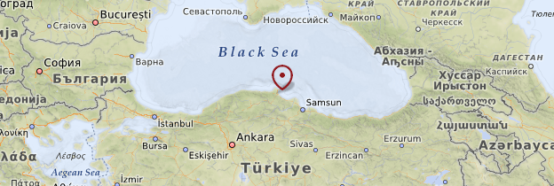 Carte Côte de la Mer Noire - Turquie