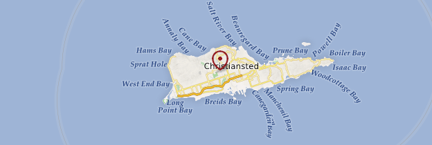Carte St Croix (Santa Crux) - Îles Vierges des États-Unis