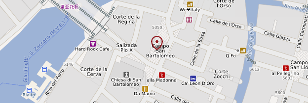 Carte Campo San Bartolomeo - Venise