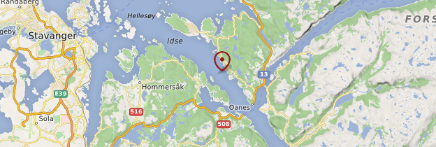 Carte Preikestolen - Norvège