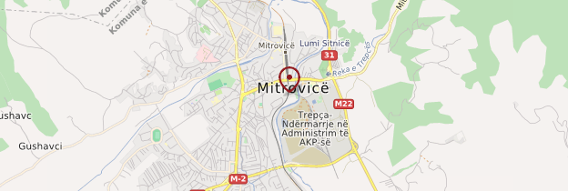 Carte Monastère de Kosovska Mitrovica - Kosovo