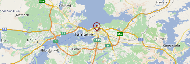 Carte Tampere (Tammerfors) - Finlande