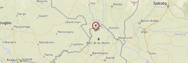 Carte Parc National W - Bénin
