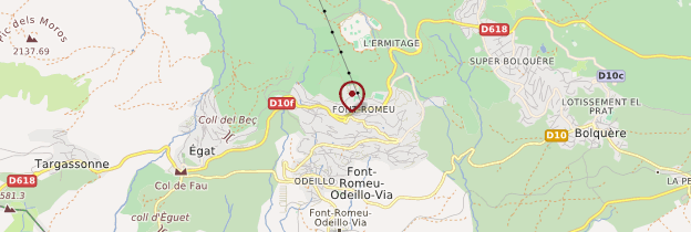 Carte Font-Romeu-Odeillo-Via - Languedoc-Roussillon