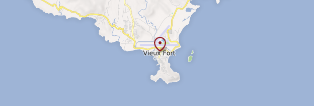 Carte Vieux Fort - Sainte-Lucie
