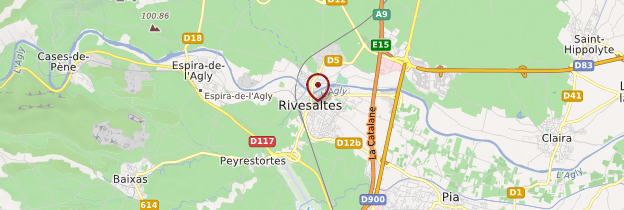 Carte Rivesaltes - Languedoc-Roussillon