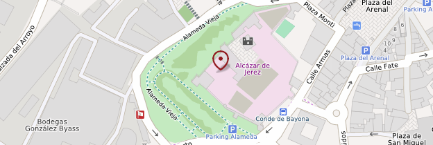 Carte Alcázar de Jerez - Andalousie