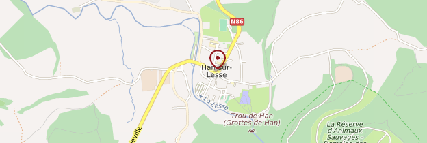 Carte Grottes de Han - Belgique