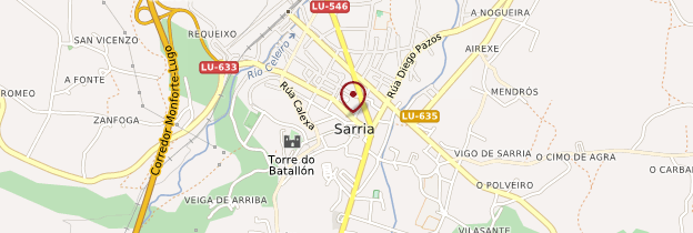 Carte Sarria - Espagne