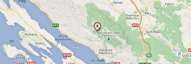 Carte Parc national de Paklenica - Croatie