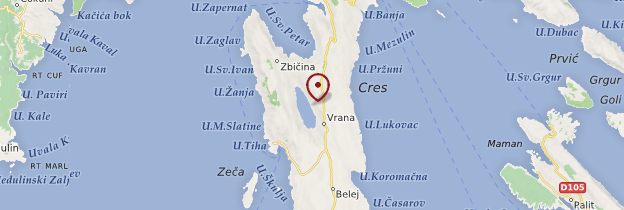 Carte Île de Cres - Croatie
