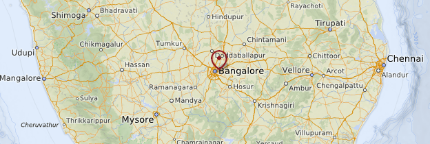 Carte Bengaluru (Bangalore) - Inde