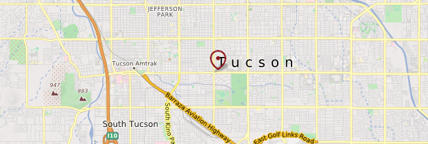 Carte Tucson - Parcs nationaux de l'Ouest américain