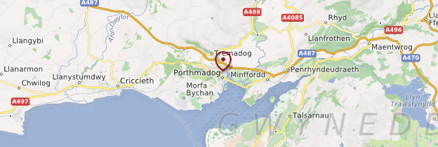 Carte Porthmadog - Pays de Galles