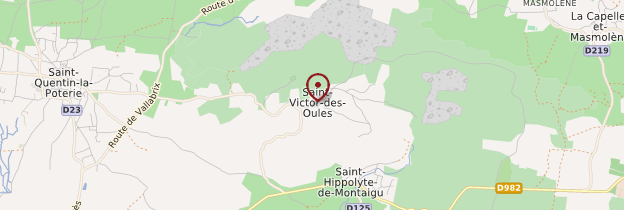 Carte Saint-Victor-des-Oules - Languedoc-Roussillon
