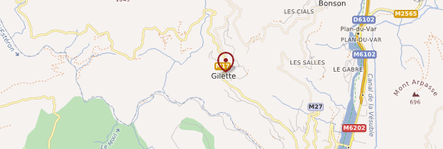 Carte Gilette - Côte d'Azur