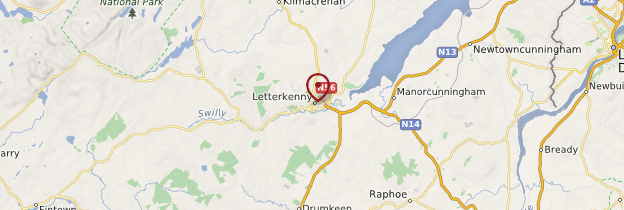 Carte Letterkenny (Leitir Ceanainn) - Irlande