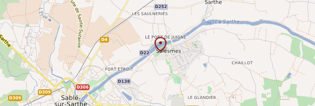 Carte Solesmes - Pays de la Loire