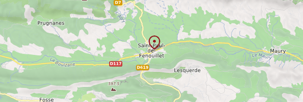 Carte Saint-Paul-de-Fenouillet - Languedoc-Roussillon