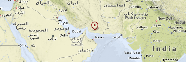 Carte Le Golfe d'Oman - Iran