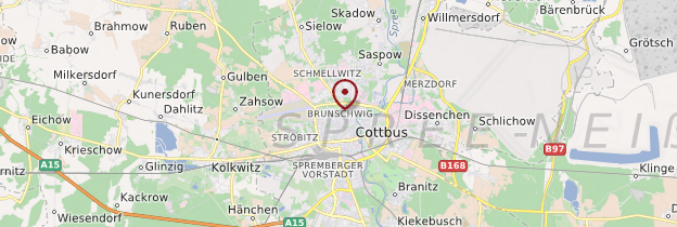 Carte Cottbus - Allemagne