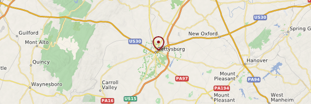 Carte Gettysburg - États-Unis