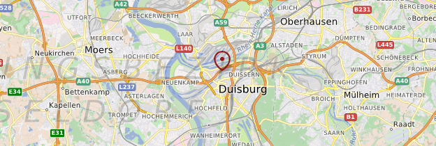 Carte Duisburg (Duisbourg) - Allemagne