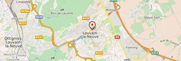 Carte Louvain-la-Neuve - Belgique