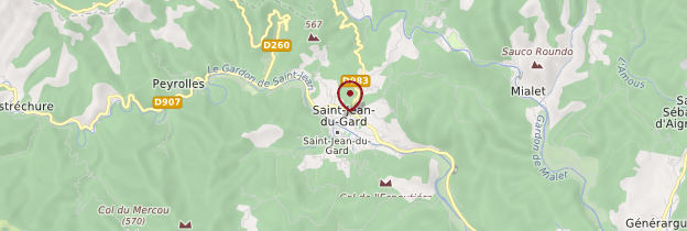 Carte Saint-Jean-du-Gard - Languedoc-Roussillon