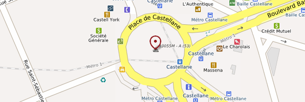 Carte Place Castellane - Marseille