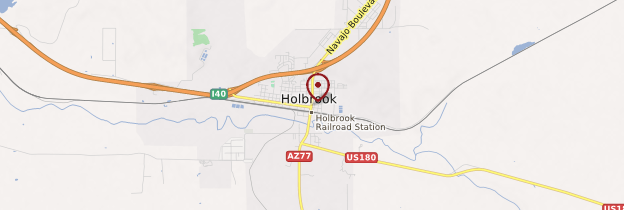 Carte Holbrook - Parcs nationaux de l'Ouest américain