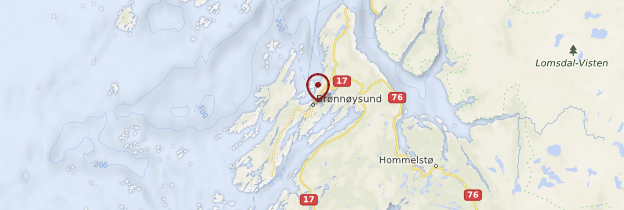 Carte Bronnoysund - Norvège