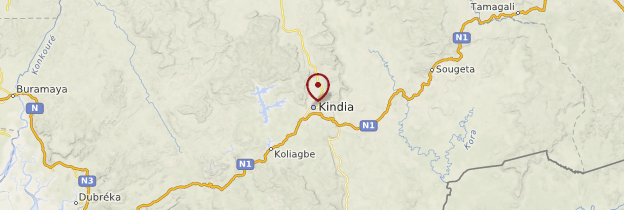 Carte Kindia - Guinée