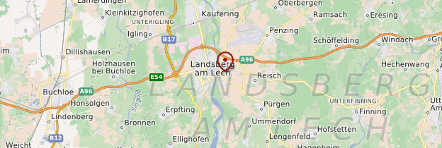 Carte Landsberg am Lech - Allemagne
