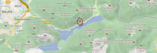 Carte Lac de Plansee - Autriche