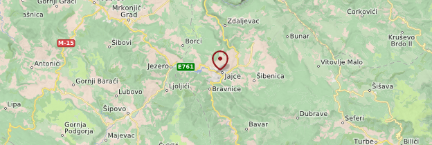 Carte Jajce - Bosnie-Herzégovine