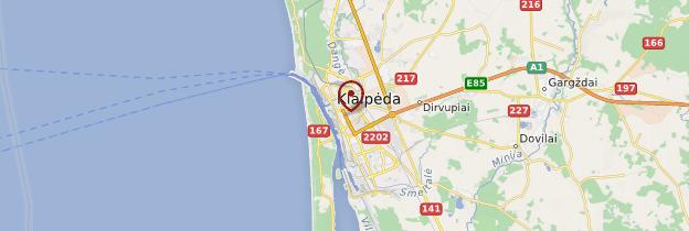 Carte Klaipeda - Lituanie
