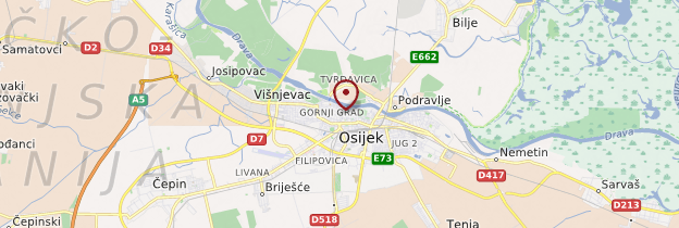 Carte Osijek - Croatie