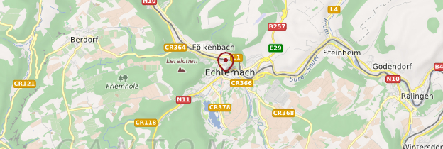 Carte Echternach - Luxembourg