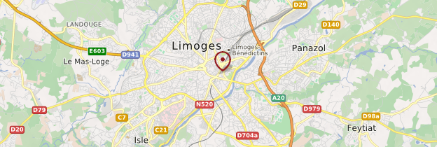 Carte Limoges - Limousin