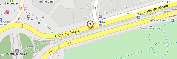 Carte Calle Alcalá - Madrid