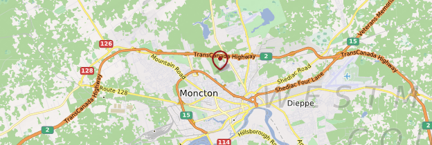 Carte Moncton - Canada